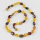 Baltic Amber necklace flat mix of beads